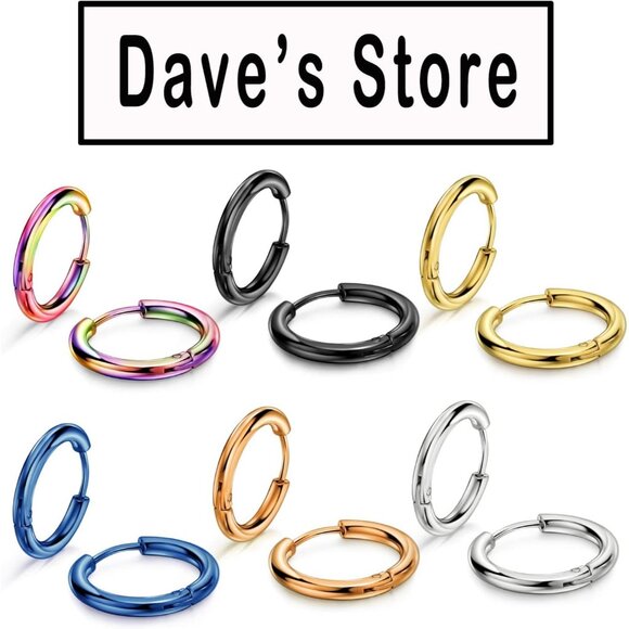 ⚡Sterling Silver Hoop Earrings for Women Men Small Classic Round Jewelry Gift - Picture 2 of 5